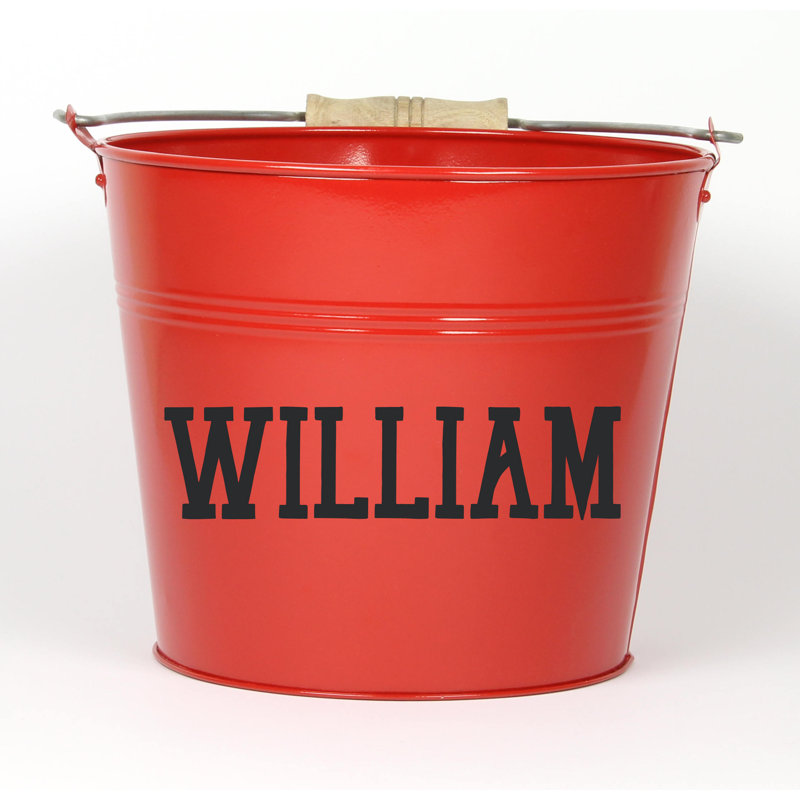 Ebern Designs Personalized Name Metal Bucket Wayfair